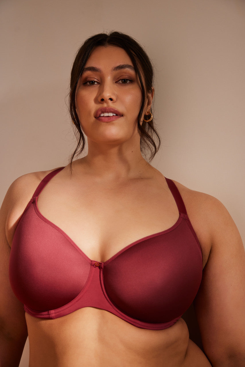 Elegance Moulded Spacer Bra - Mineral Red
