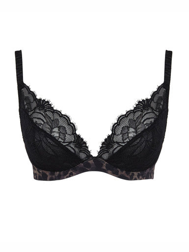 Cherie Demi Bra - Black Animal