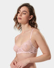 Marseille Embroidered Sheer Bra Pink