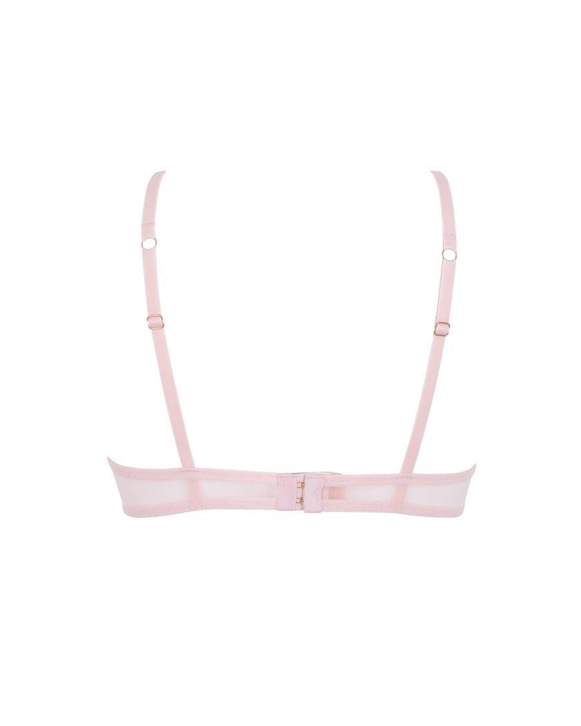 Marseille Embroidered Sheer Bra Red/Pink