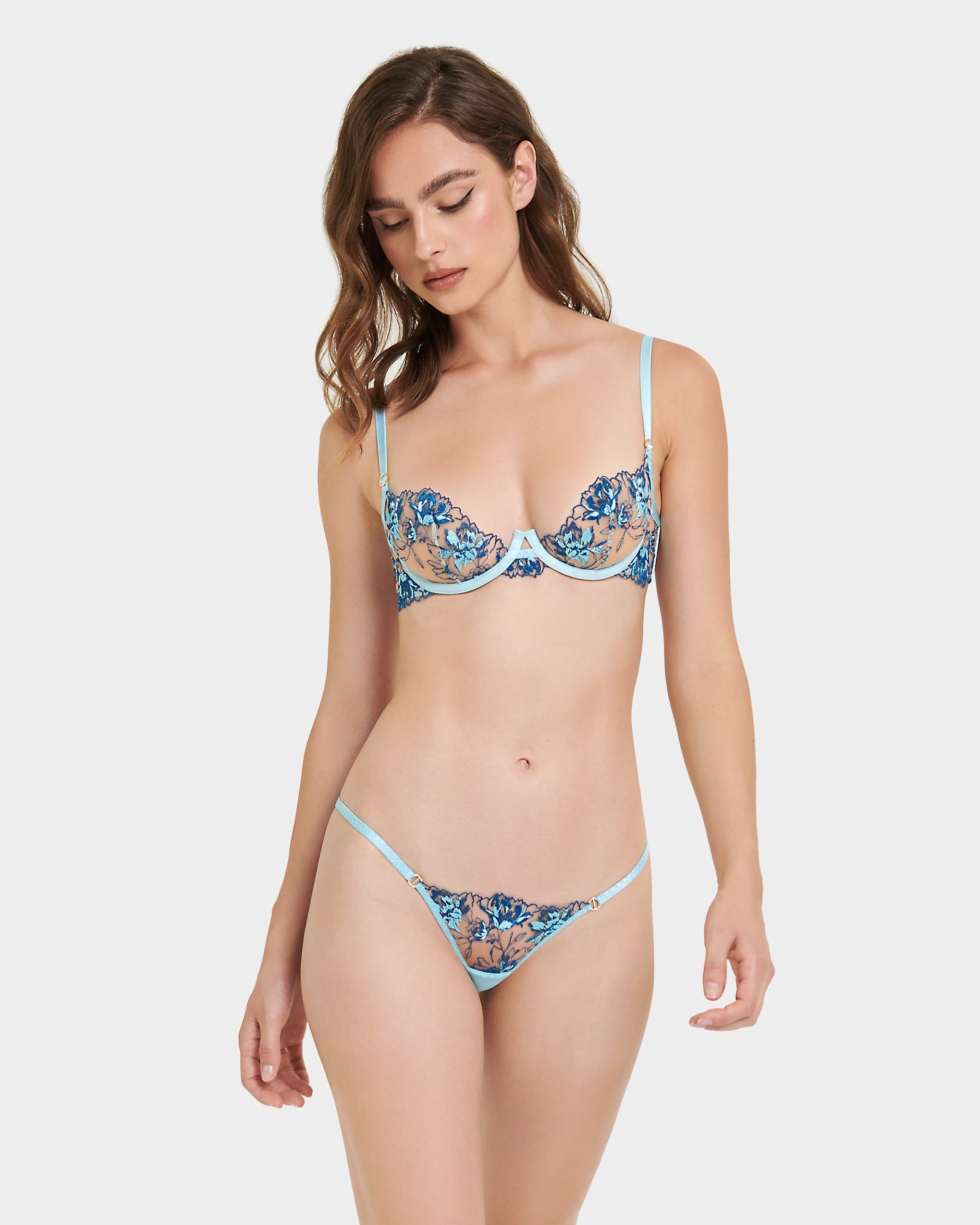 Calista Bra Blue Topaz/Sheer