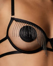 Antoinette Open Wired Bra Black/Silver