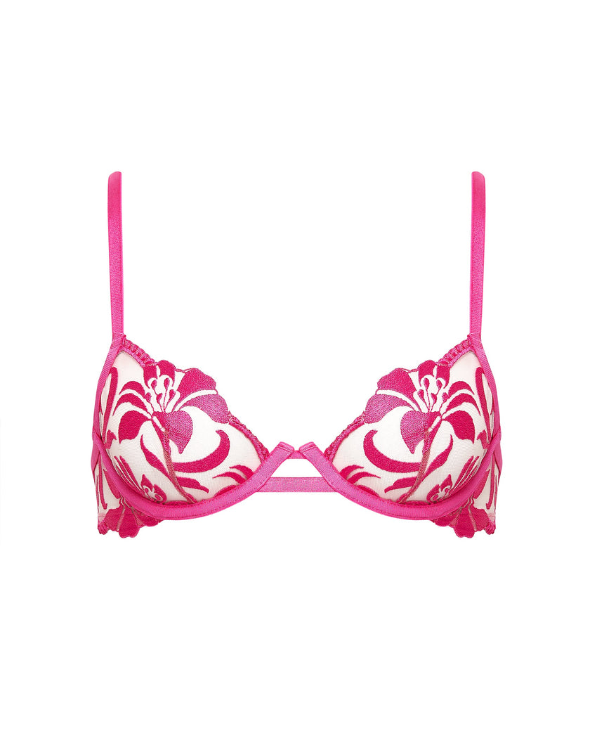 Leonora Wired Bra Fuchsia Pink/Sheer