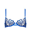 Catalina Embroidered Sheer Bra Blue
