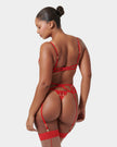 Marian Embroidered Balcony Bra Red
