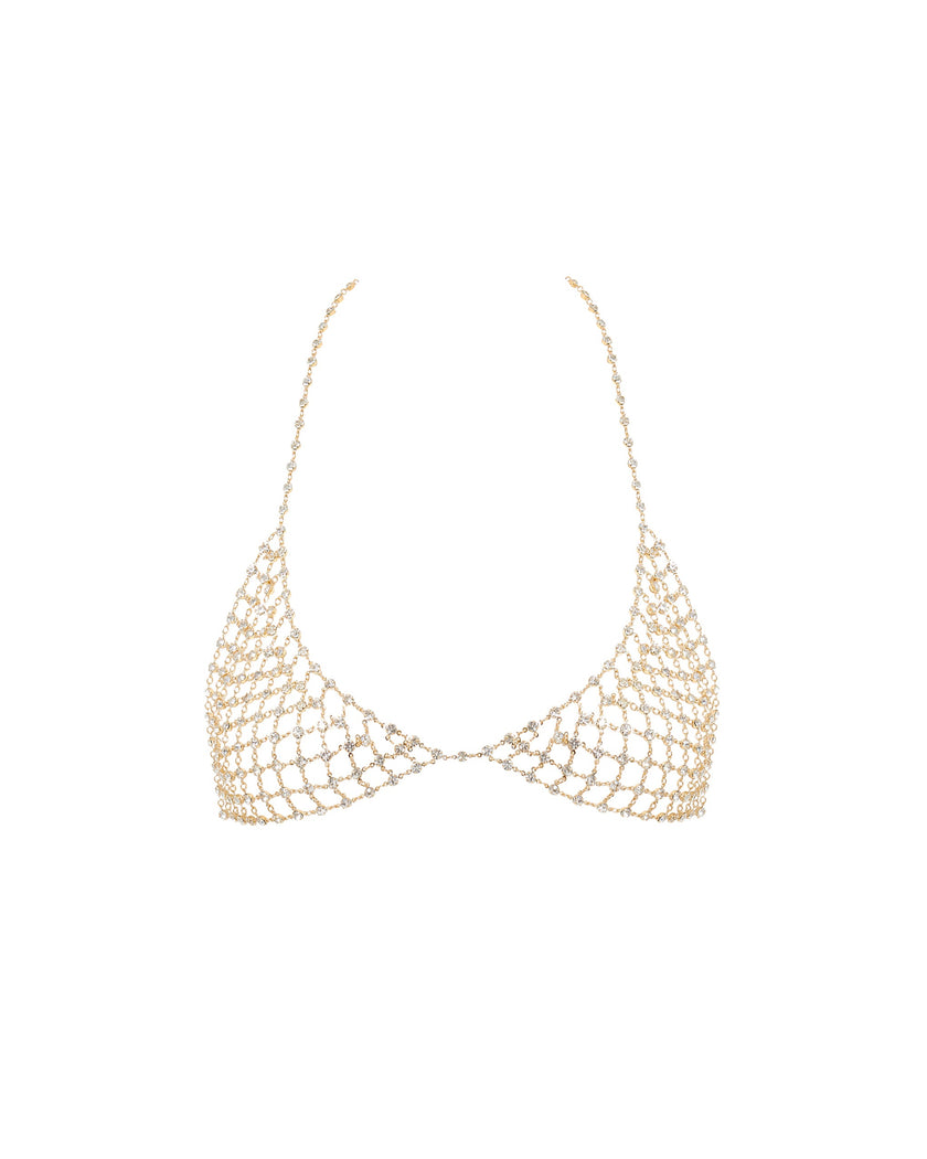 Marli Diamond Lattice Bra Gold