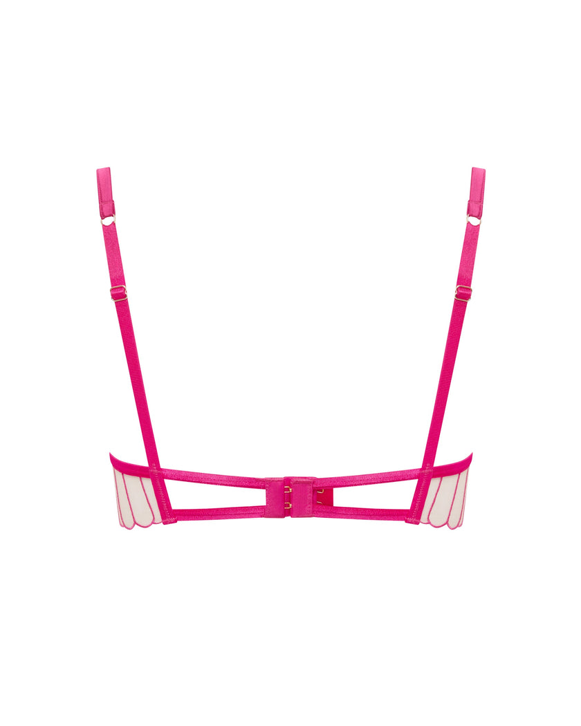 Imogen Embroidered Sheer Bra Pink