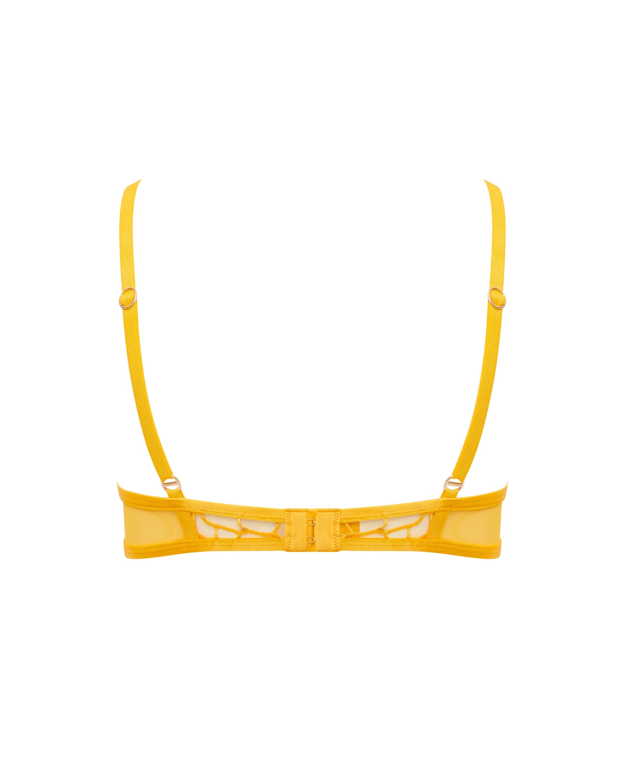 Laurel Leaf Embroidered Bra Gold