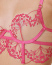 Marisa Embroidered Sheer Bra Pink