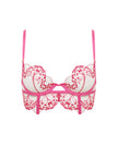 Marisa Embroidered Sheer Bra Pink