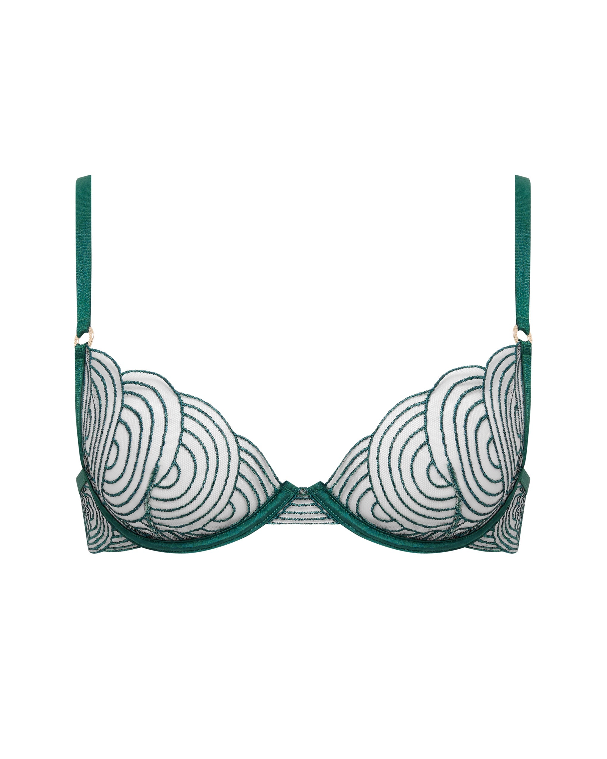 Aster Wired Bra Botanical Garden Green/Sheer