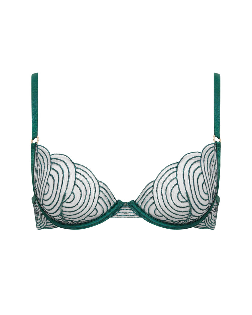 Aster Wired Bra Botanical Garden Green/Sheer