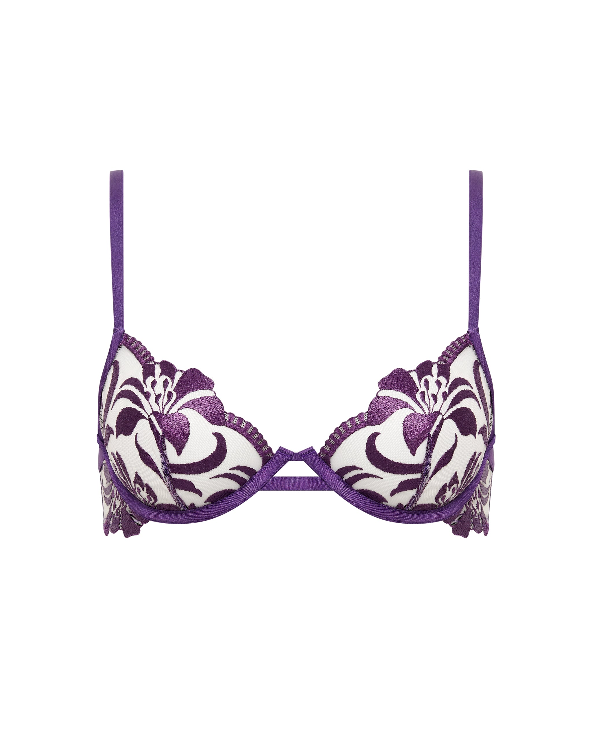Leonora Wired Bra Acai Purple/Sheer