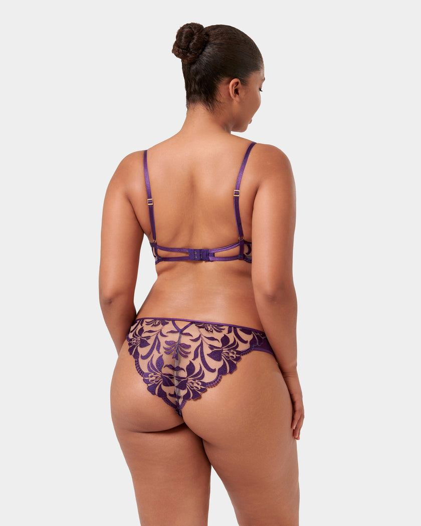 Leonora Wired Bra Acai Purple/Sheer