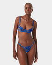 Monique Floral Embroidered Bra Blue