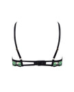 Odette Floral Balcony Bra Black/Summer Green