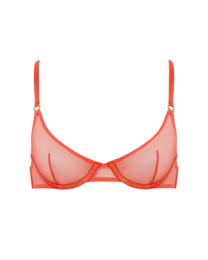 Naomi Mesh Bra Coral