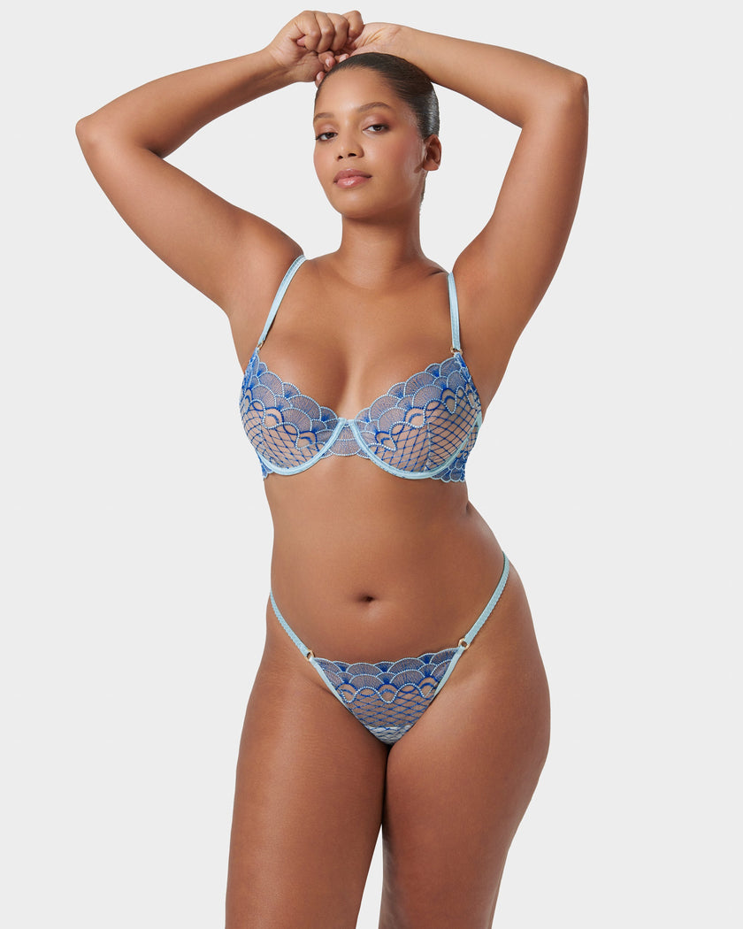 Elina Wired Bra Egyptian Blue/Island Paradise Blue/Sheer