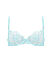 Lilly Floral Embroidered Bra Blue
