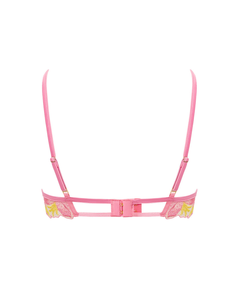 Patrice Sheer Bra Pink/Yellow