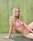 Patrice Sheer Bra Pink/Yellow