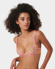 Patrice Sheer Bra Pink/Yellow