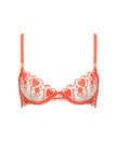 Harlow Heart Embroidered Bra Coral