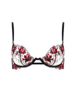Calista Sheer Floral Bra Black/Cherry