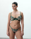 Amaris Sheer Floral Bra Green