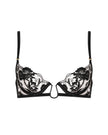 Morelle Embroidered Sheer Bra Black