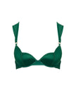 Octavia Satin Moulded Bra Green