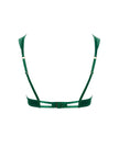 Octavia Satin Moulded Bra Green