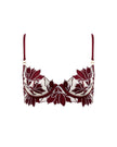 Geneva Embroidered Longline Bra Cherry