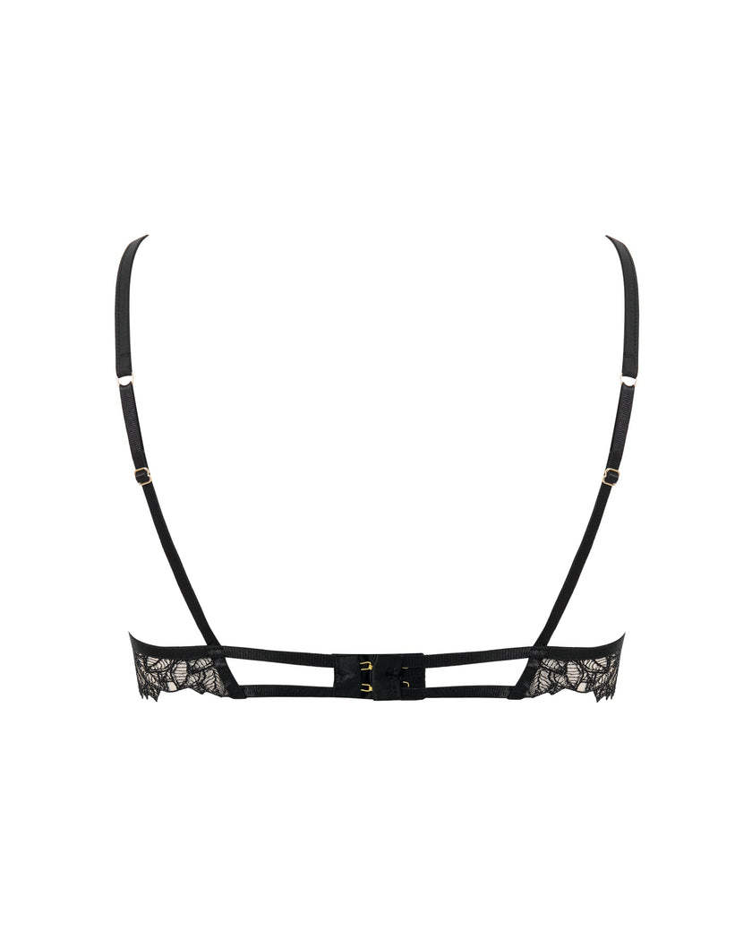 Inaya Sheer Floral Bra Black