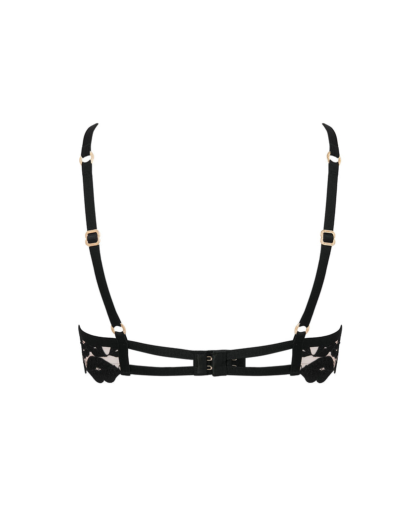 Marian Embroidered Bra Black
