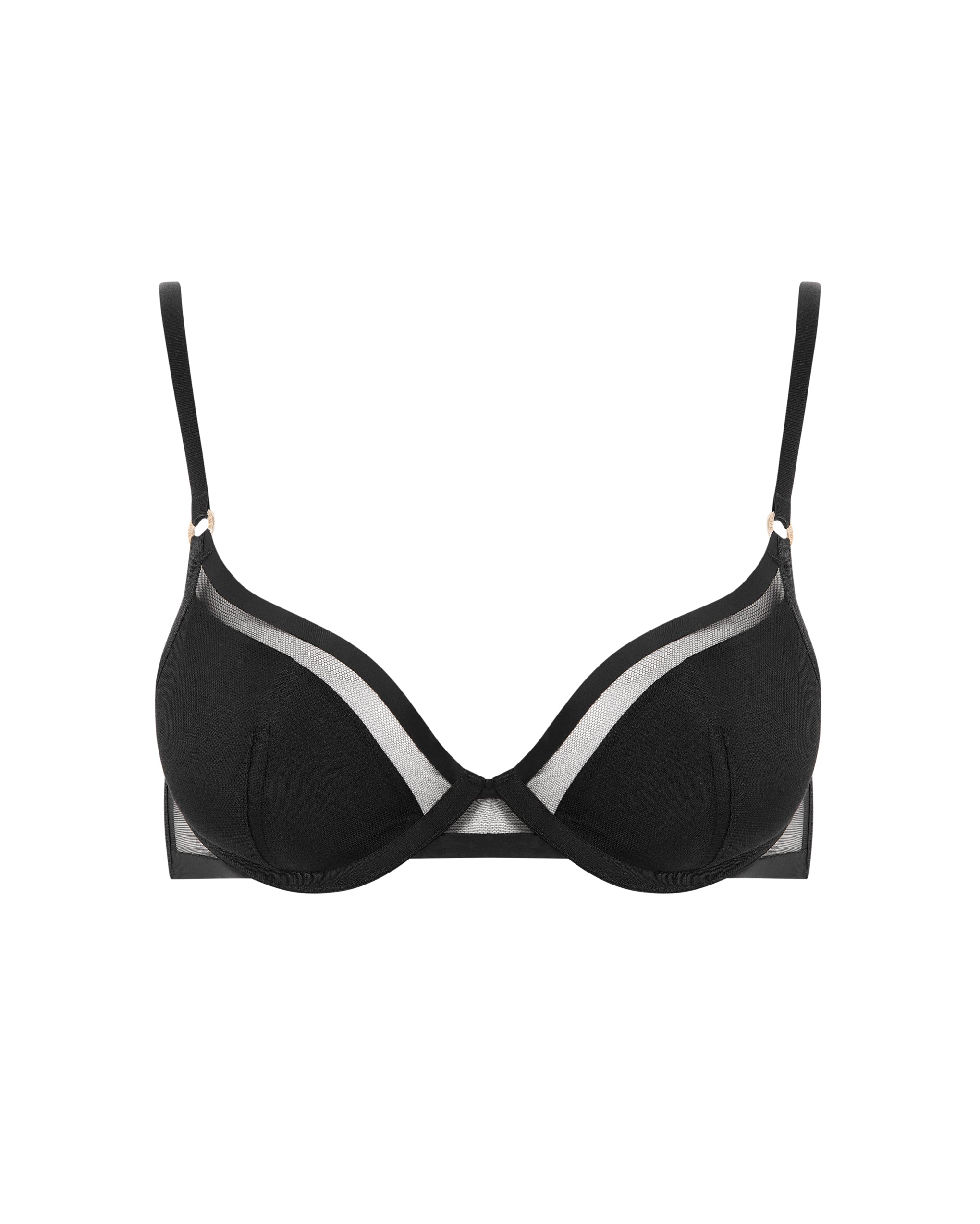 Naomi Moulded Mesh Bra Black