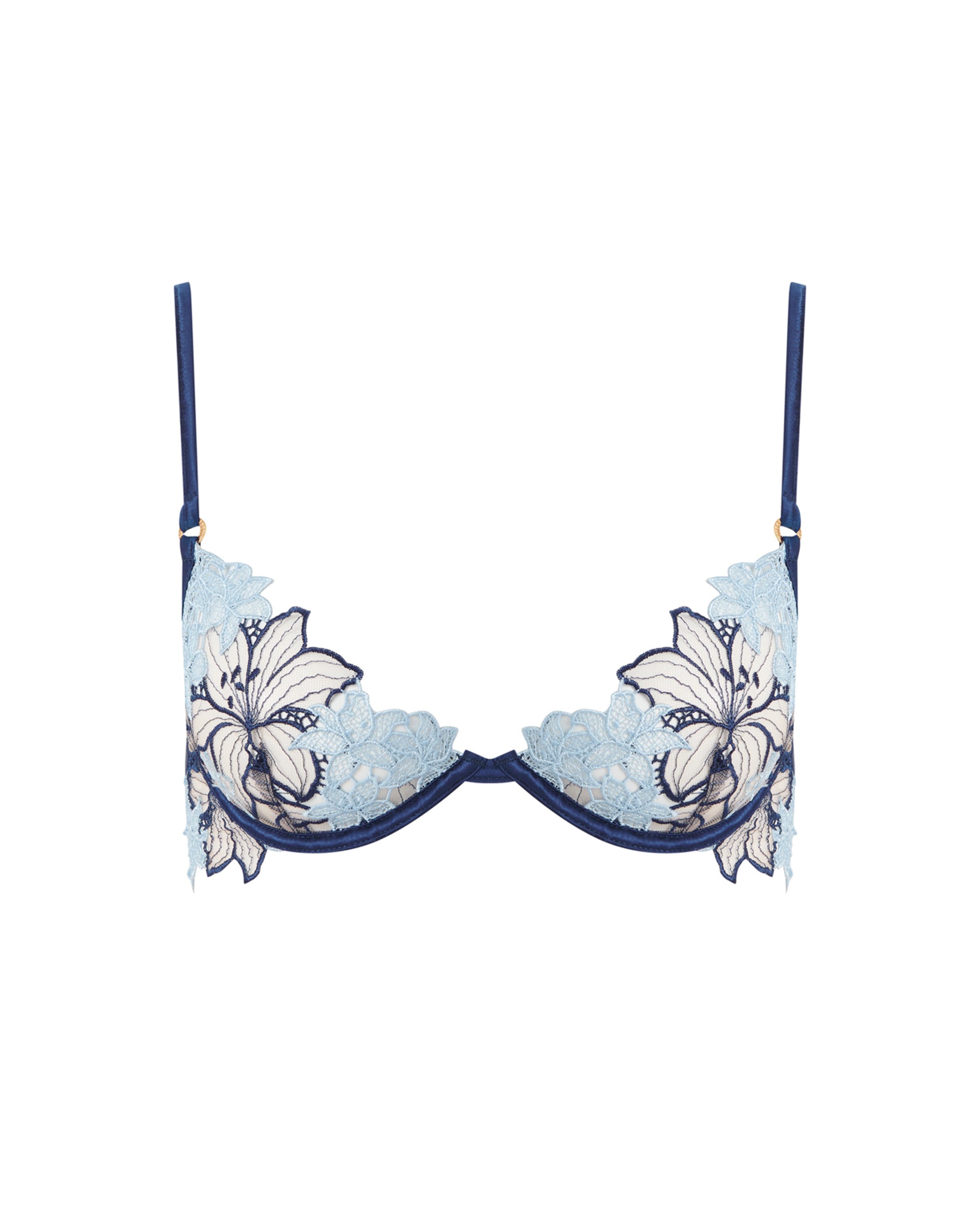 Calantha Floral Lace Bra Blue
