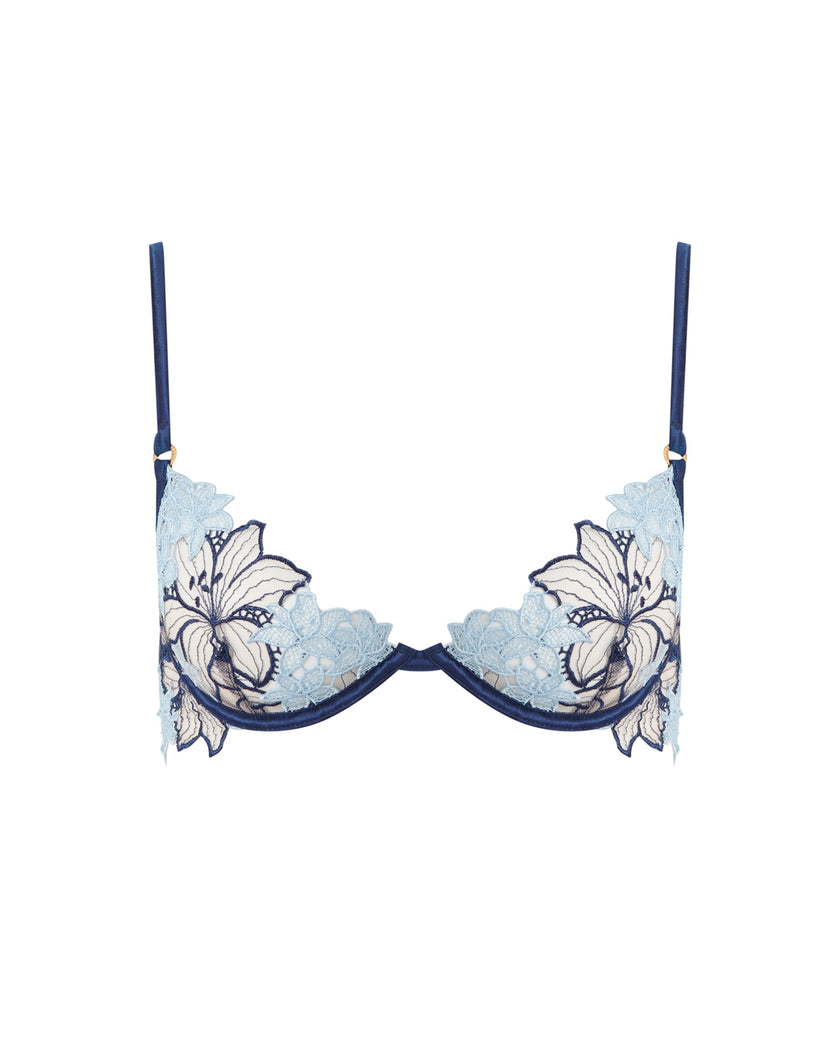 Calantha Floral Lace Bra Blue