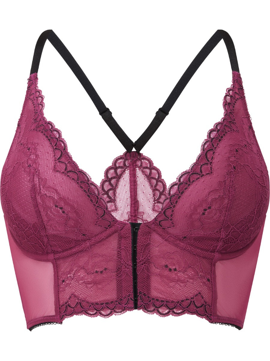 Superboost Lace Deep V Bra - Purple Potion