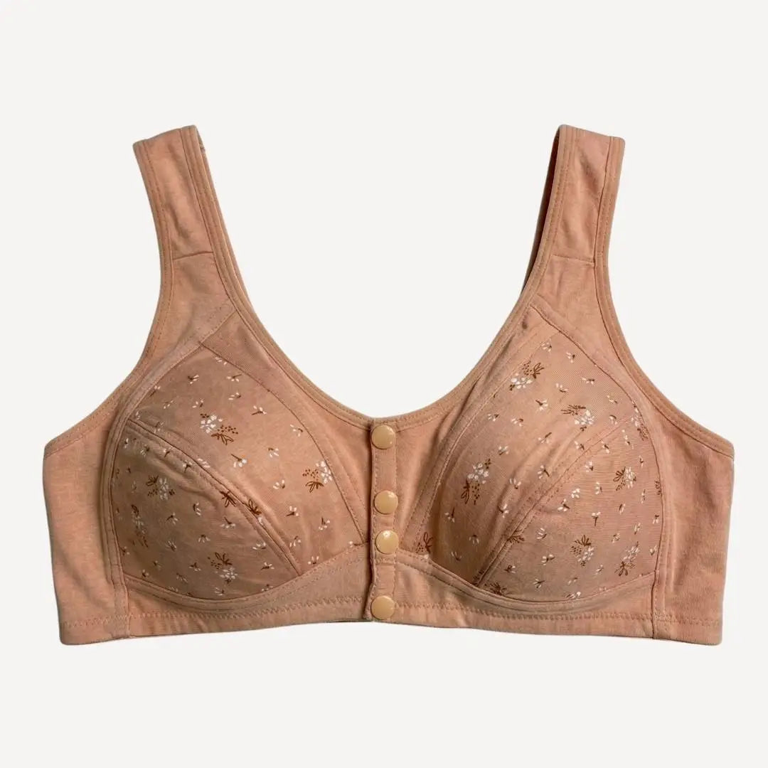Front Open Cotton/Nursing Bra – Non-Padded, Wireless Comfort