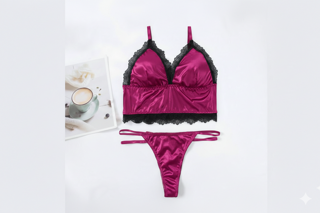 Lace Lingerie Set – Embroidered Bra & Panty