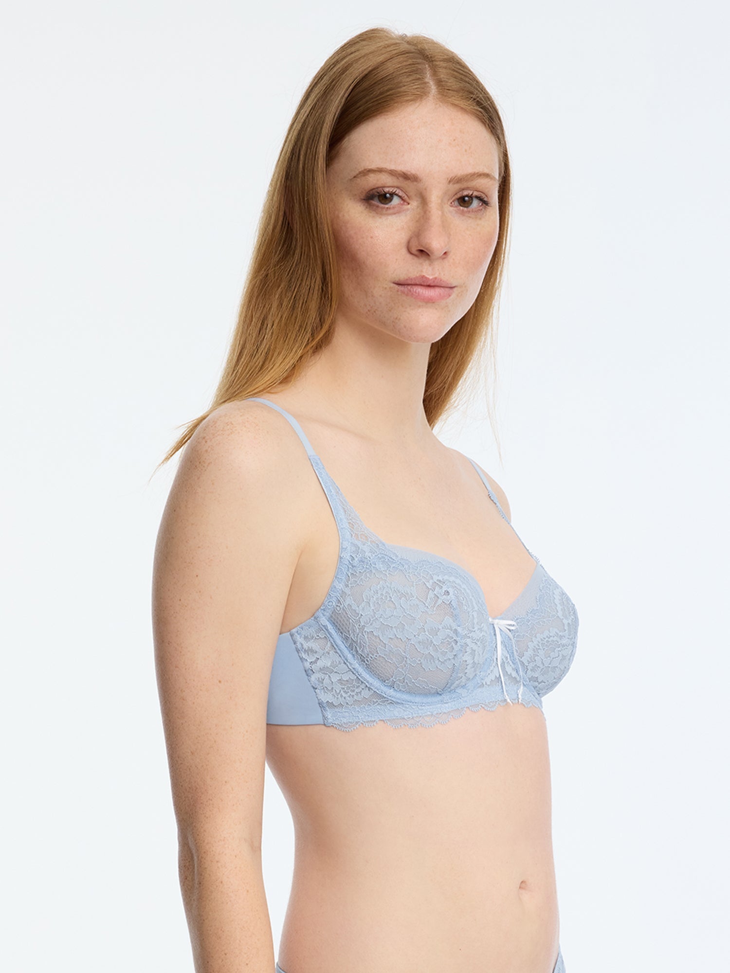Minx Lace Balconette Bra - Blue Moon
