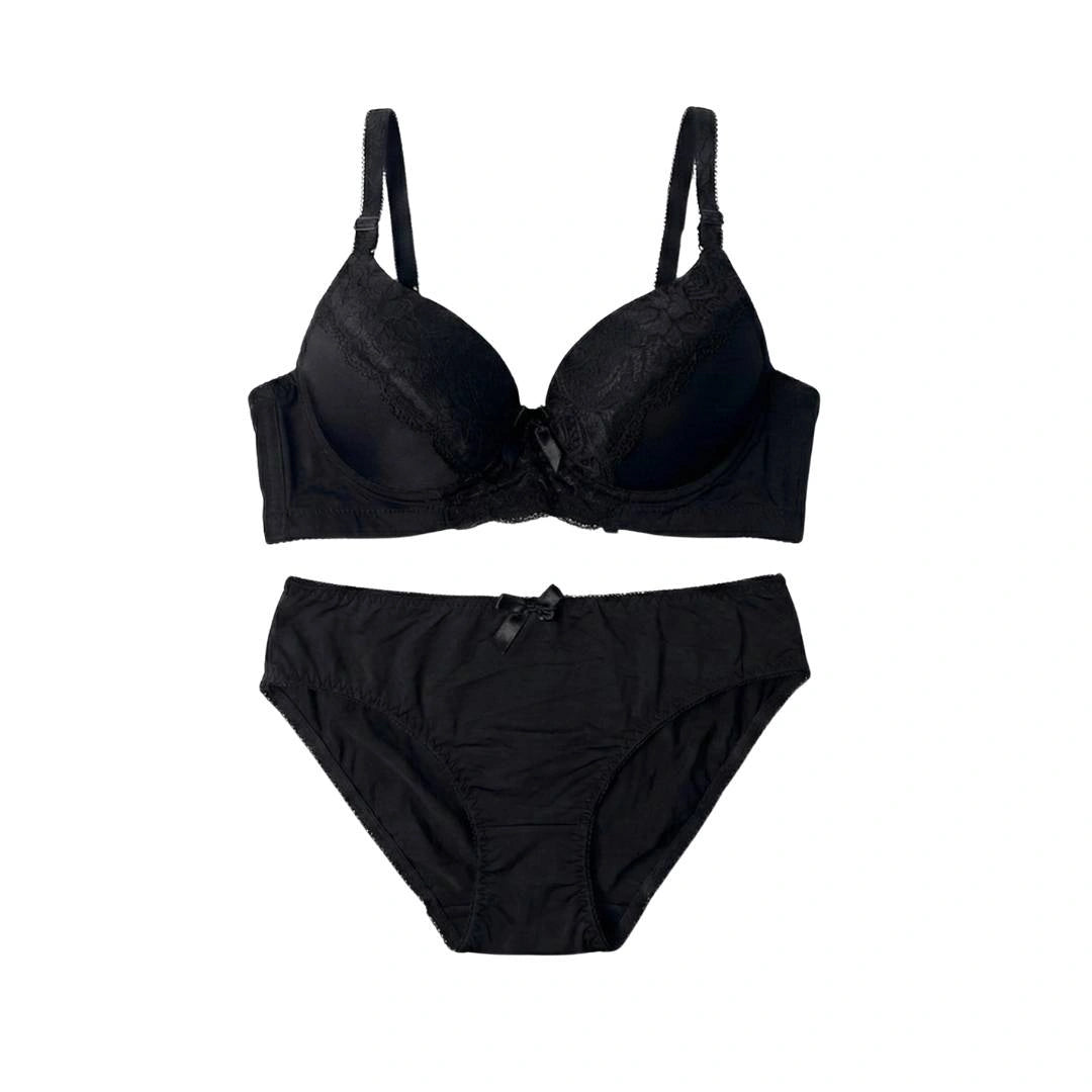Premium Lace Padded Bra & Panty Set - 2 Piece Set