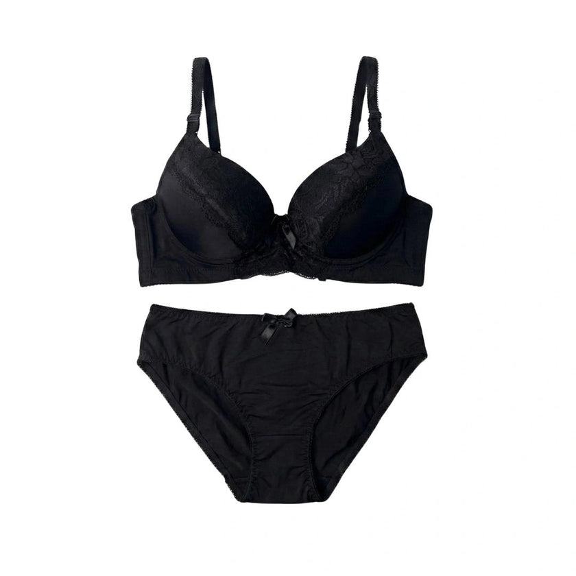 Premium Lace Padded Bra & Panty Set - 2 Piece Set