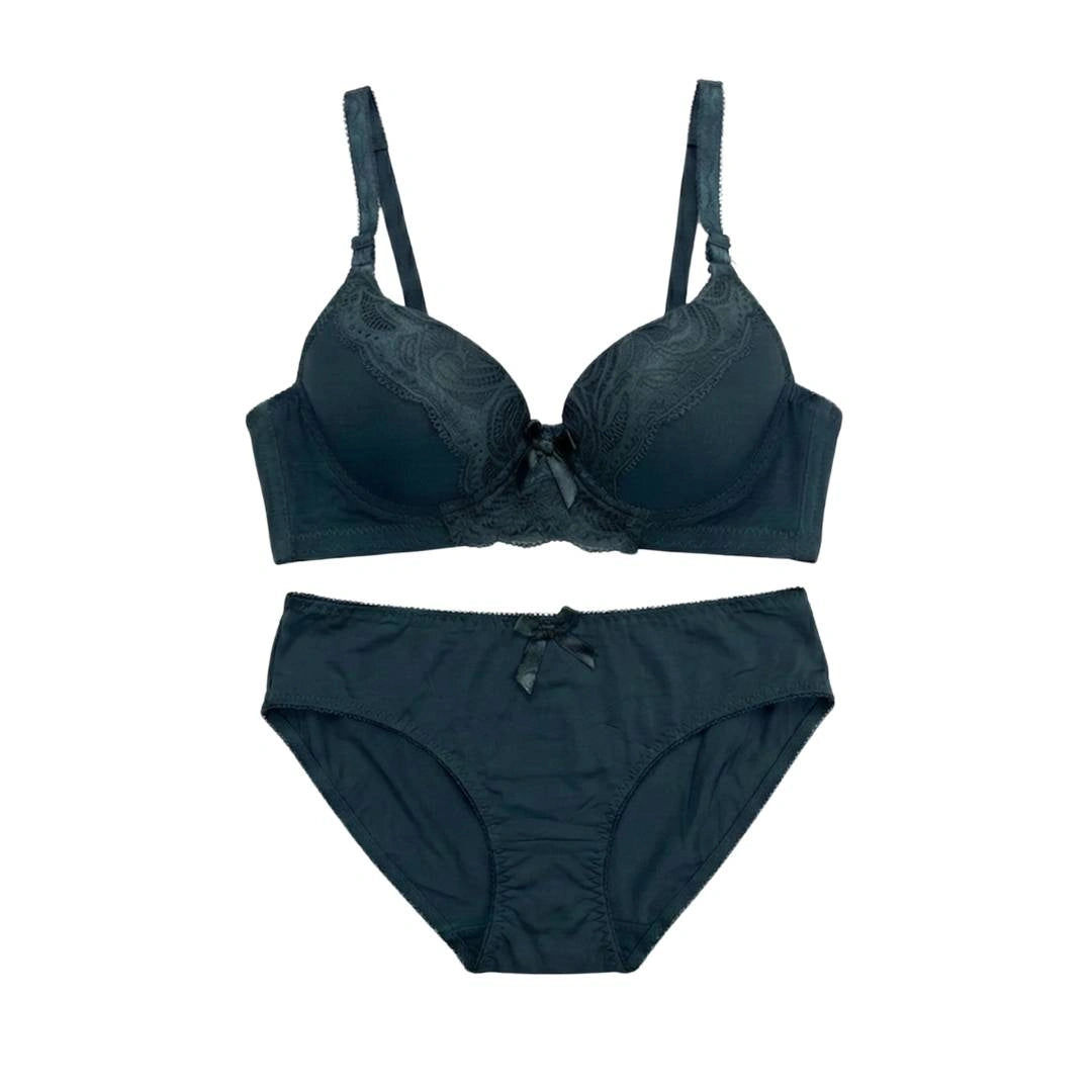 Premium Lace Padded Bra & Panty Set - 2 Piece Set