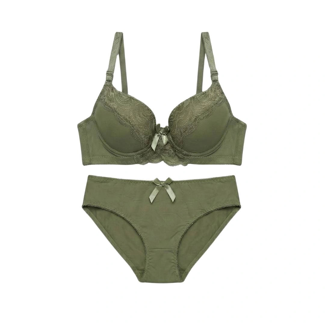 Premium Lace Padded Bra & Panty Set - 2 Piece Set