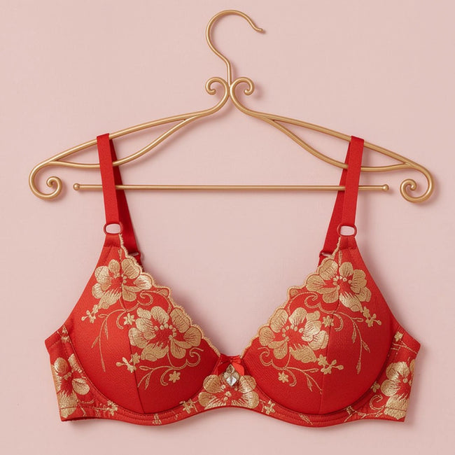 Bridal Embroidered Lace Bra