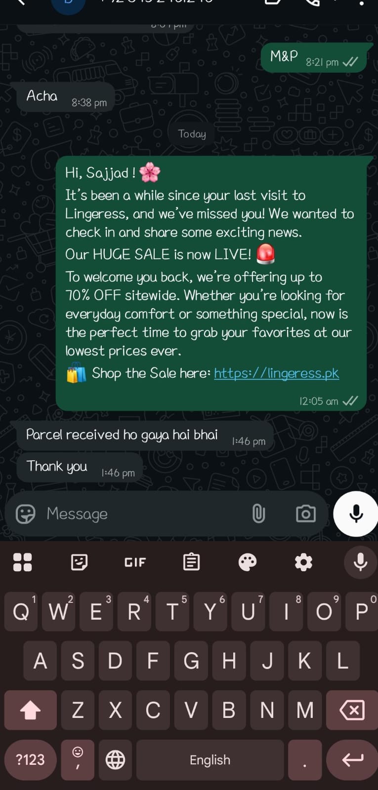 Customer review