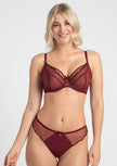 Melania Balconette Bra - Cabernet