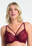 Melania Balconette Bra - Cabernet